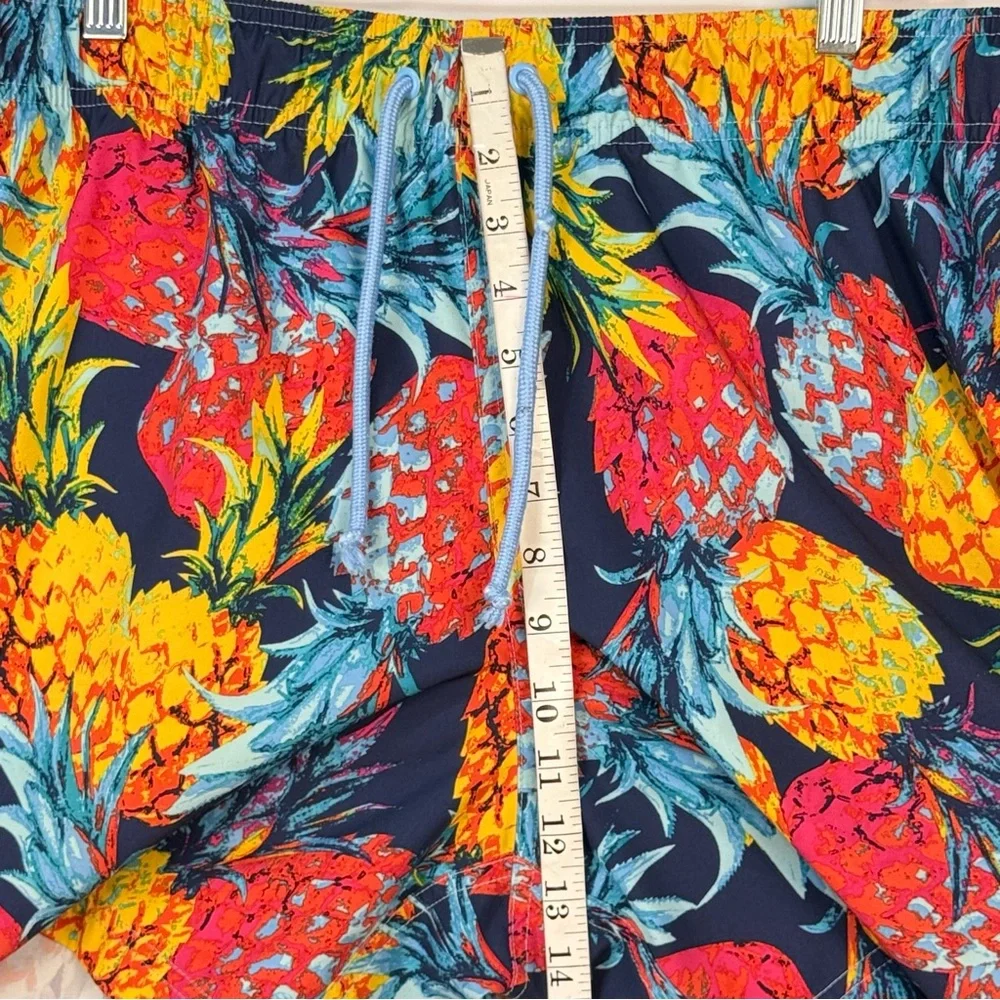 George Men's Size L Pineapple Print Swim Trunks -‎ Excellent